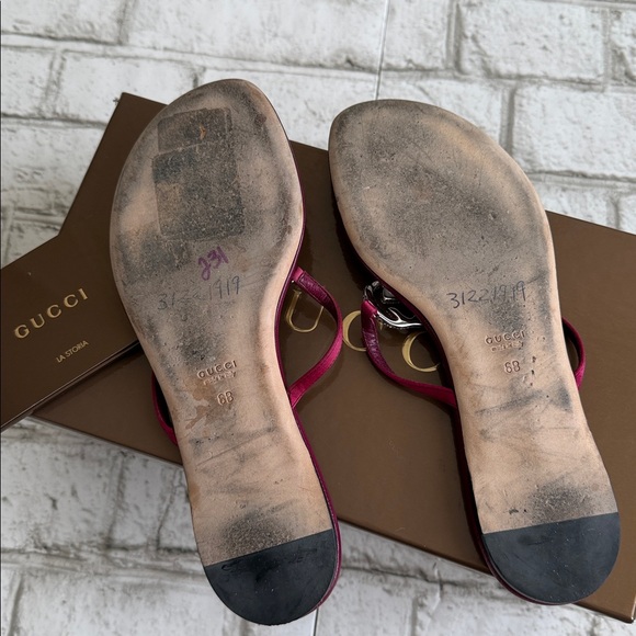 Gucci Rhinestone Thong Slippers - Picture 8 of 15